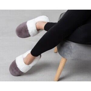 SnugToes women's heated slippers with removable heat pads mocha size 5